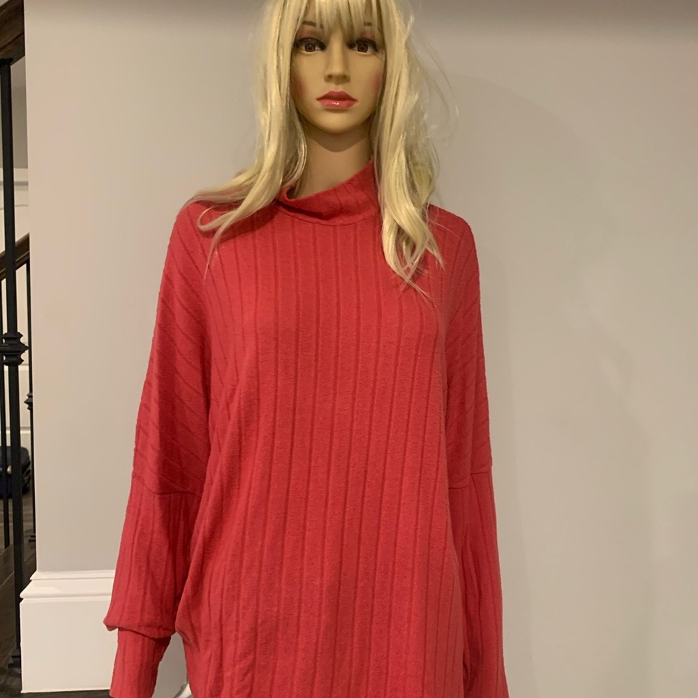 Anthropologie Eri + Ali tunic Fiona Hacci pullover ribbed mock neck - Picture 5 of 8